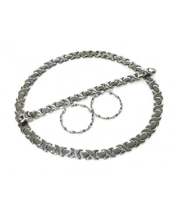 Stainless Stampato Necklace Earring Bracelet