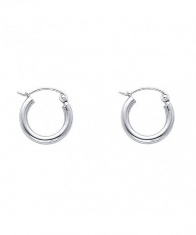 White Gold Thickness Hinged Earrings