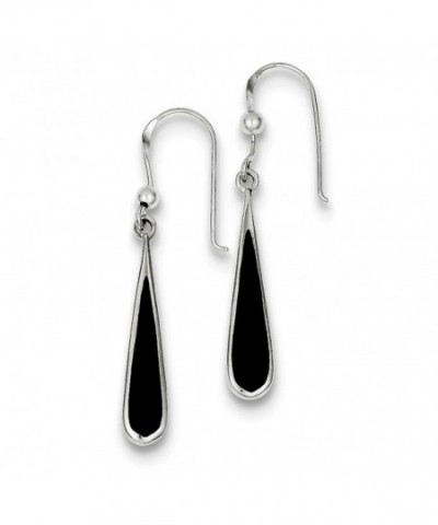 Sterling Silver Black Stone Earrings