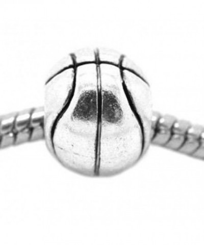 Basketball Charm Spacer Beads Bracelet