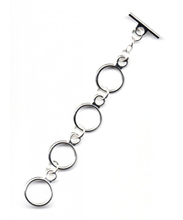 Multi Ring Silver Plated Necklace Extenders