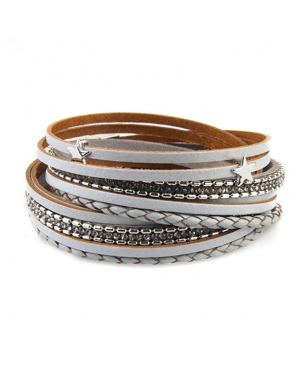 Jenia Multi layer Leather Bracelet Magnetic