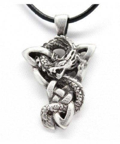 Pewter Triquetra Pendant Leather Necklace