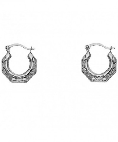 White Gold Fancy Filligree Earrings