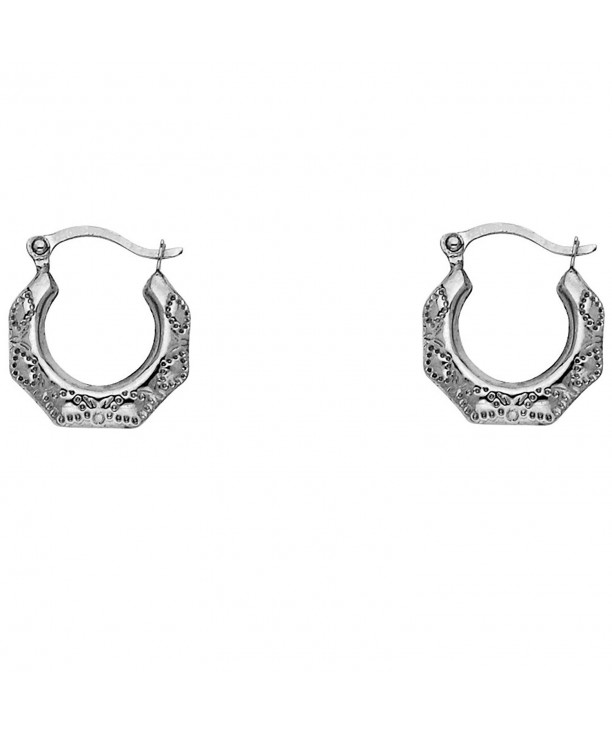 White Gold Fancy Filligree Earrings