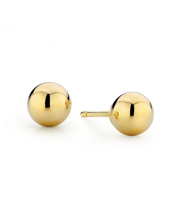 10k 4m Ball Stud Earrings