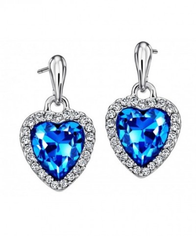 Neoglory Crystal Earrings Rhinestone Platinum