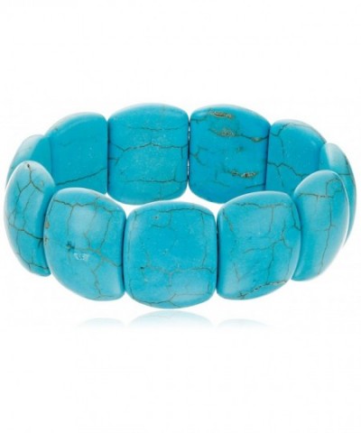 Simulated Turquoise Howlite Stretch Bracelet