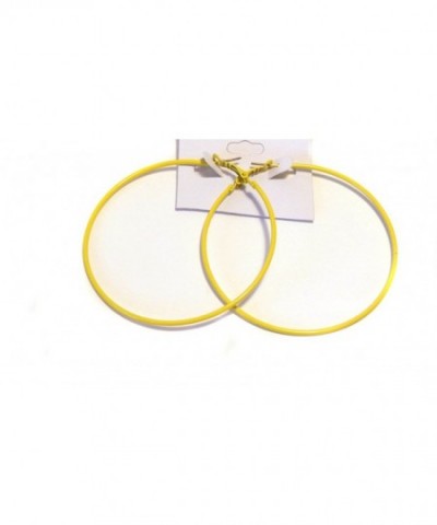 Yellow Hoop Earrings Simple Thin