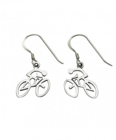 Sterling Silver Bike Rider Earrings