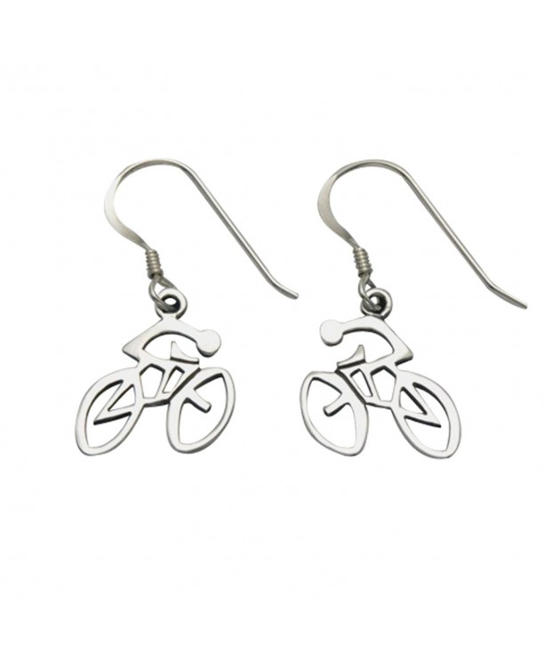 Sterling Silver Bike Rider Earrings