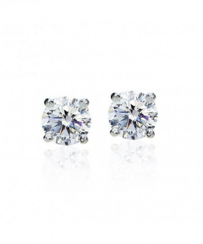 Sterling Solitaire Earrings Swarovski Zirconia