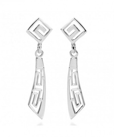 Abstract Sterling Silver Dangle Earrings