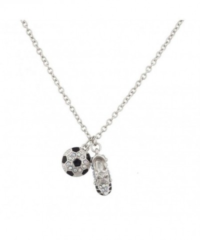 Lux Accessories Soccer Sneaker Necklace