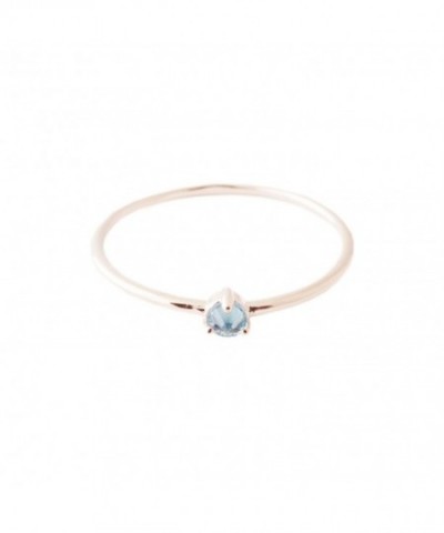 HONEYCAT Aquamarine Solitaire Minimalist Delicate