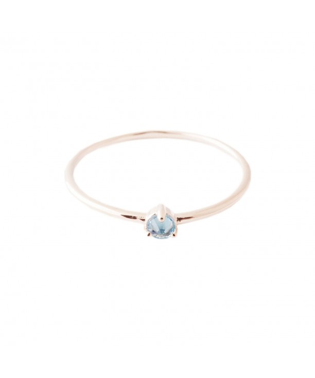 HONEYCAT Aquamarine Solitaire Minimalist Delicate