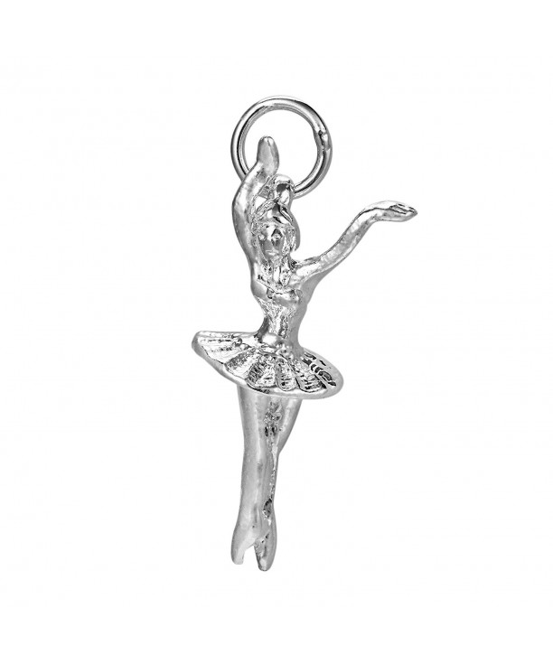 Beautiful Ballerina Dancer Sterling Pendant