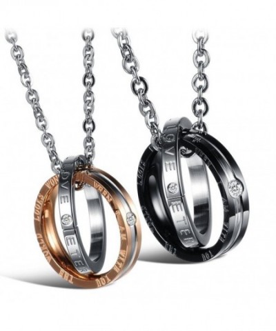 Titanium Necklace Matching Engraved Anniversary