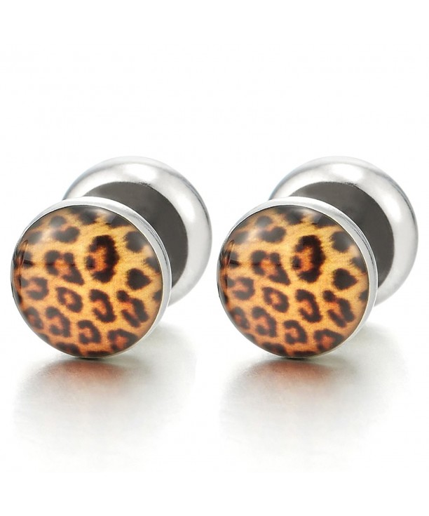 Womens Earring Leopard Pattern Cheater