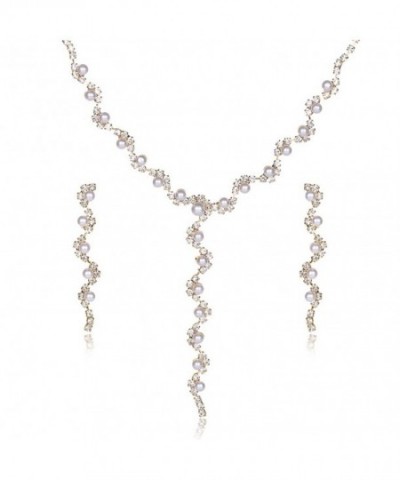 YUXI Rhinestone Necklace Earrings Accessories