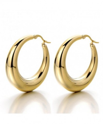 Stainless Hollow Circle Huggie Earrings