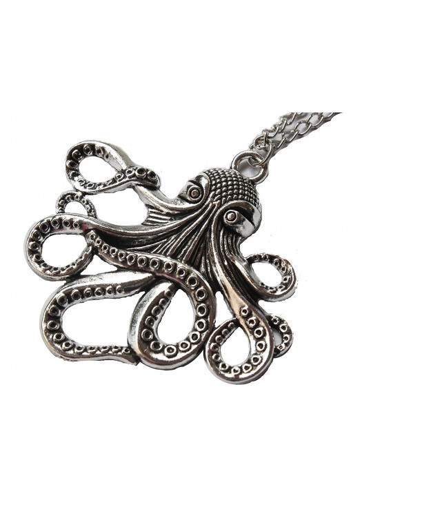 Octopus Necklace Jewelry Pendant Silver