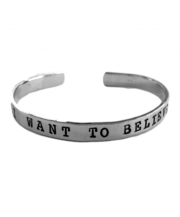 Want Believe X files Aluminum Bracelet