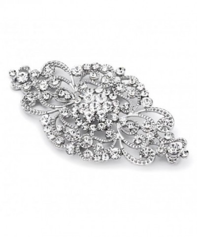 Mariell Vintage Bridal Crystal Brooch