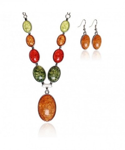 SUMAJU Necklace Earrings Artificial Multicolor