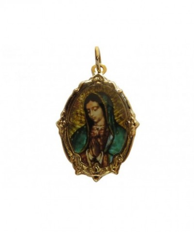 Guadalupe Gold tone Frame shapped Catholic Handmade