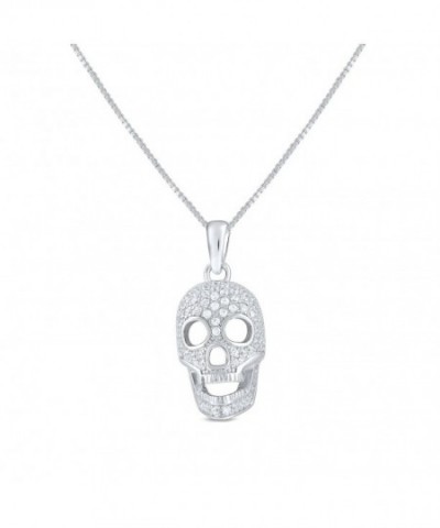 Sterling Silver Skull Charm Necklace