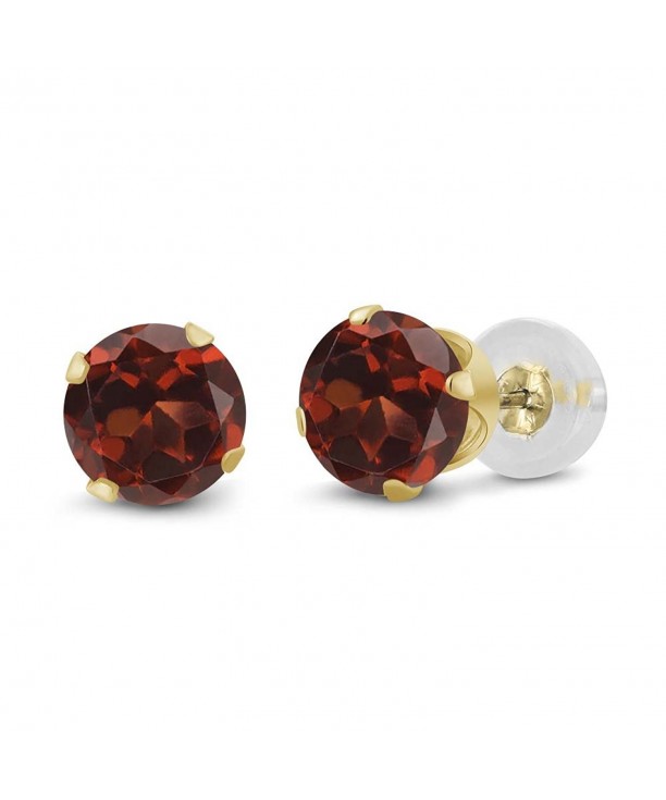 Garnet Gemstone Birthstone Yellow Earrings