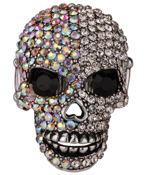 YACQ Jewelry Crystal Skull Stretch