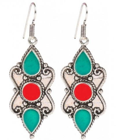 Sansar India Silver Oxidized Earrings