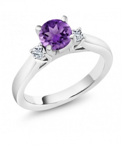 Purple Amethyst Sterling Silver Engagement