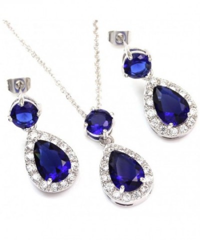 FC Teardrop Wedding Necklace Earrings