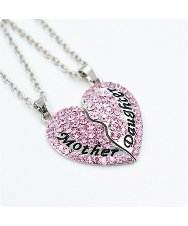 Bling Mother Daughter Pendant Necklace