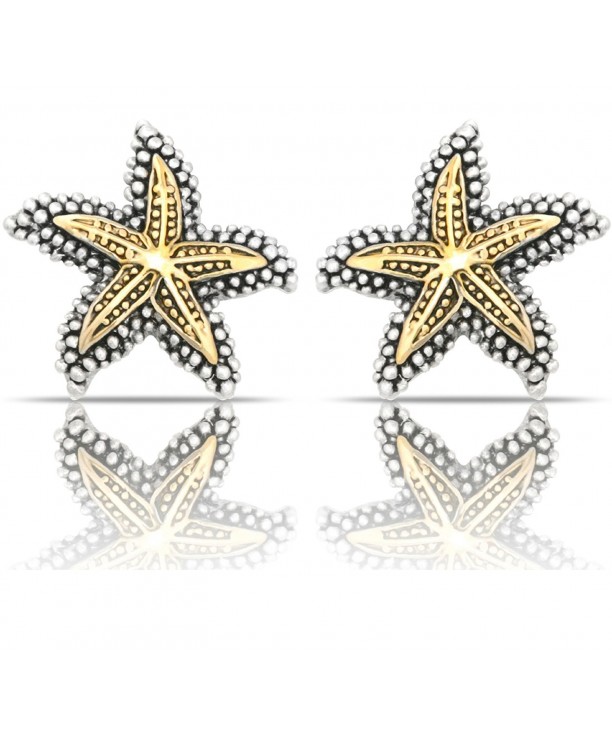 JanKuo Jewelry Antique Starfish Earrings