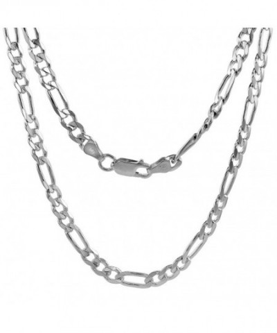 Sterling Silver Figaro Necklace Beveled