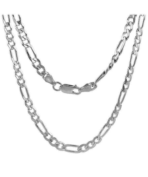 Sterling Silver Figaro Necklace Beveled