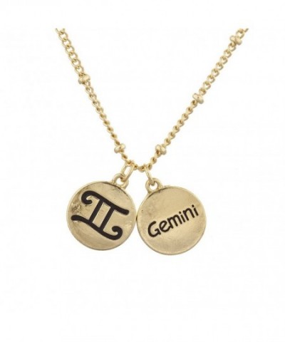 Lux Accessories Goldtone Astrological Necklace