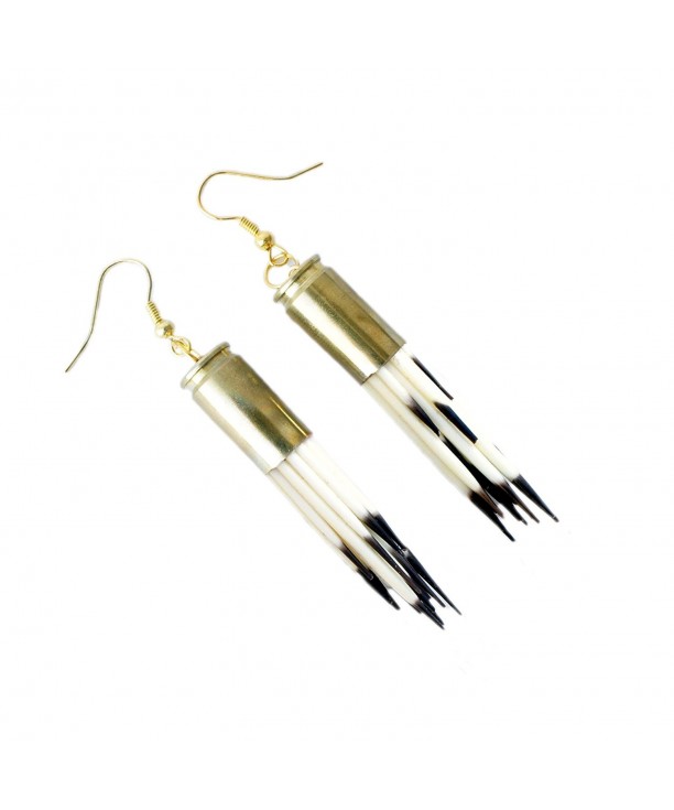 Porcupine Quill Earrings Alternative Gold plated base