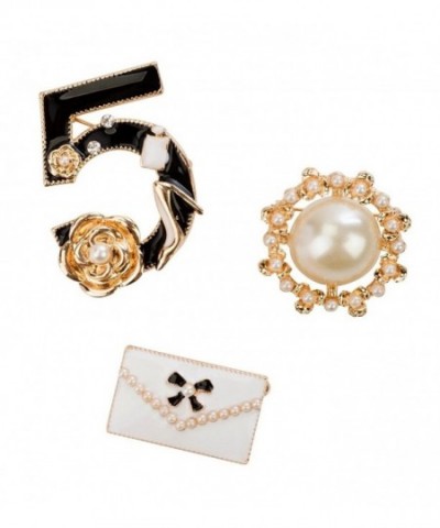 FASHION JEWELRY COCO VINTAGE JACKET COLLAR BROOCH