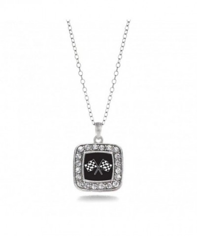 Speedway Classic Silver Crystal Necklace