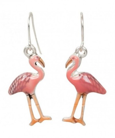 Heirloom Finds Flamingo Enamel Earrings