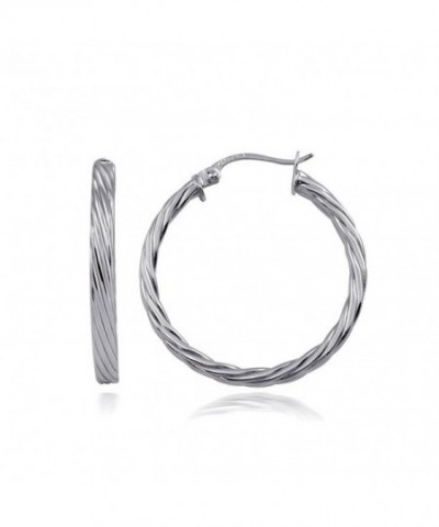 Hoops Loops Sterling Polished Earrings