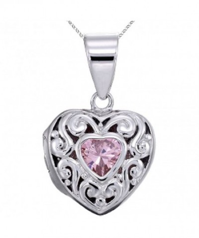 Sterling Rhodium Pendant Necklace Included