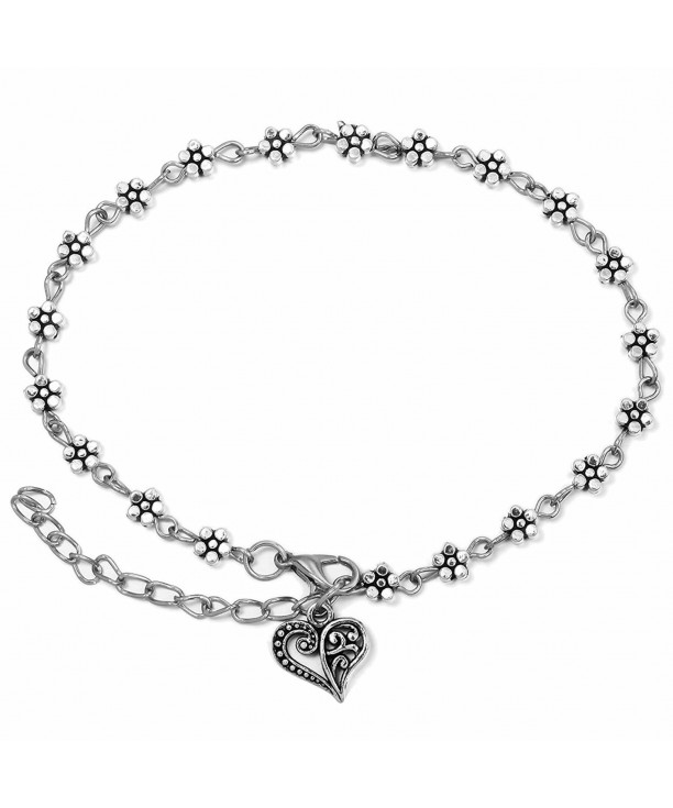 Vintage Style Silver Anklet Bracelet