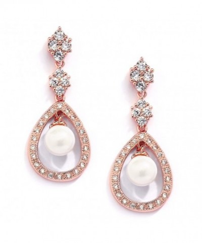 Mariell Plated Earrings Brides Accents