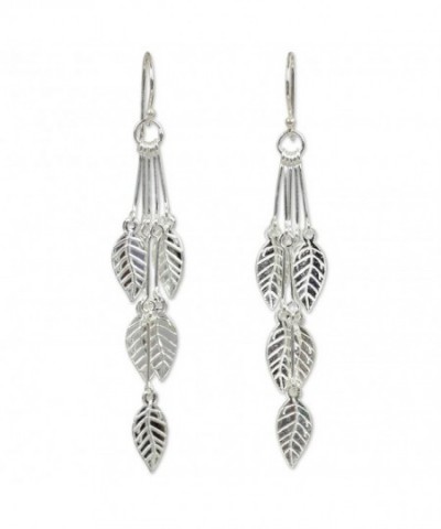 NOVICA Sterling Silver Leaf Shaped Earrings